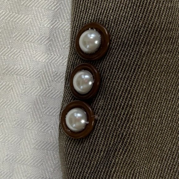 Upcycled Embellished Ankara/Sequin Lace/Rhinestone Blazer Wool M - Picture 4 of 11